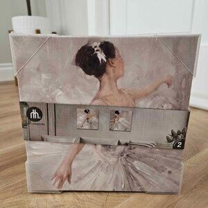 2-Piece Ballerina Canvas Wall Art Set Sealed Brand New